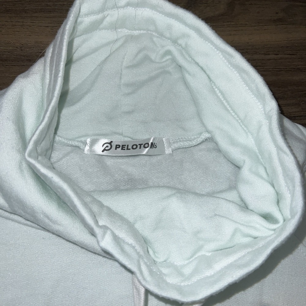 Peloton Legacy Cowl Neck Seafoam Green Long Sleeve Pullover Sweatshirt  Sz S - Picture 3 of 7